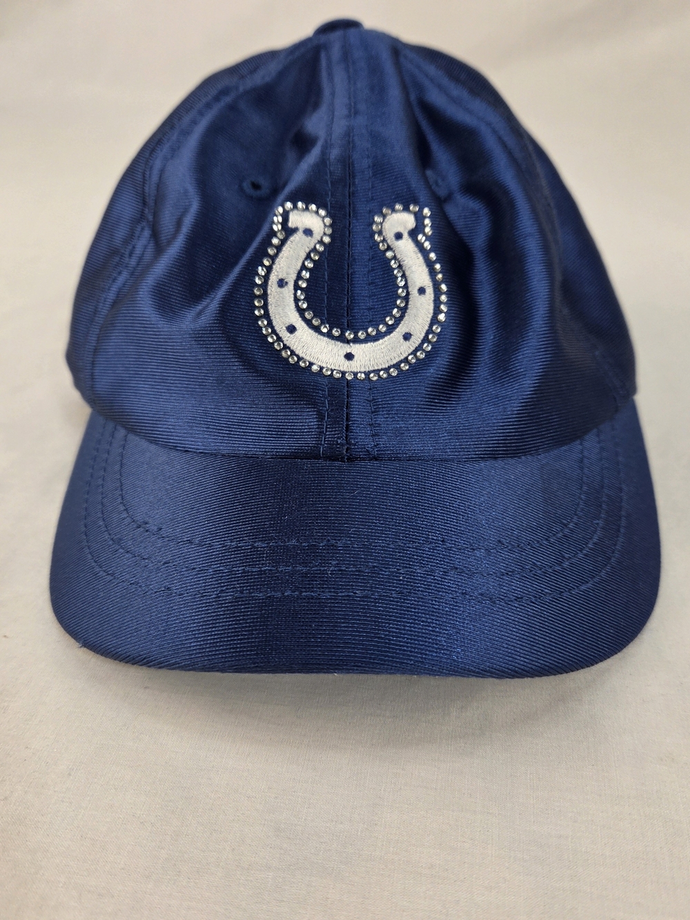 Indianapolis Colts Women's Rhinestone Horseshoe Baseball Cap in Royal Blue